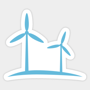 Blue wind power logo Sticker